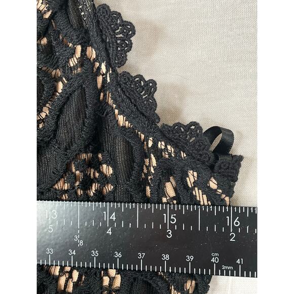 City Studio Juniors lace fit and flare dress, black/peach, size 9, NWT - Picture 8 of 10